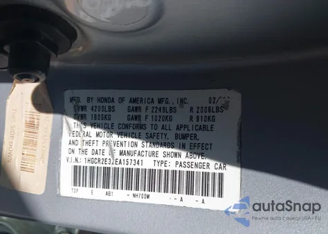 2014 Honda Accord Lx from USA, damaged, VIN 1HGCR2E32EA157341